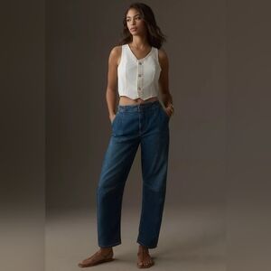 Pilcro (Anthropologie) Leni Mid-Rise Tapered Barrel Jeans